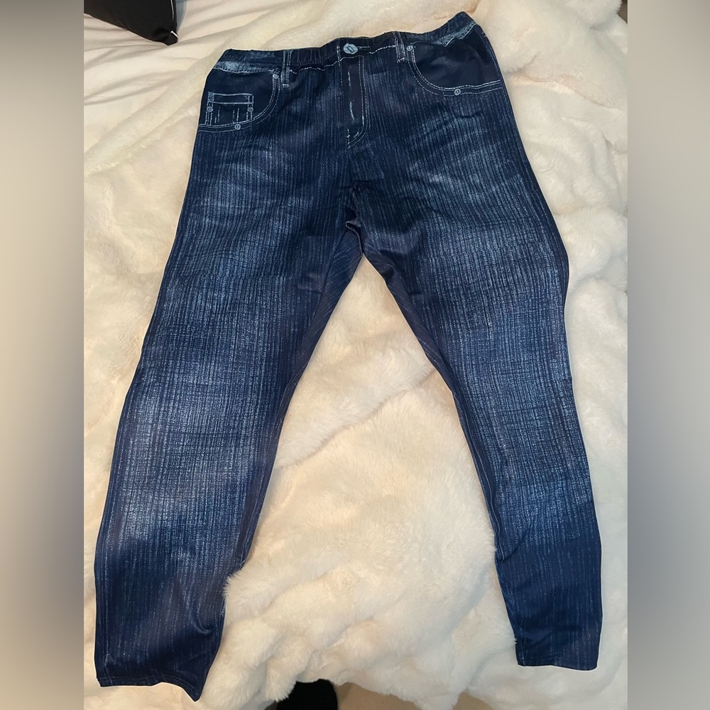Faux Jean leggings!!
